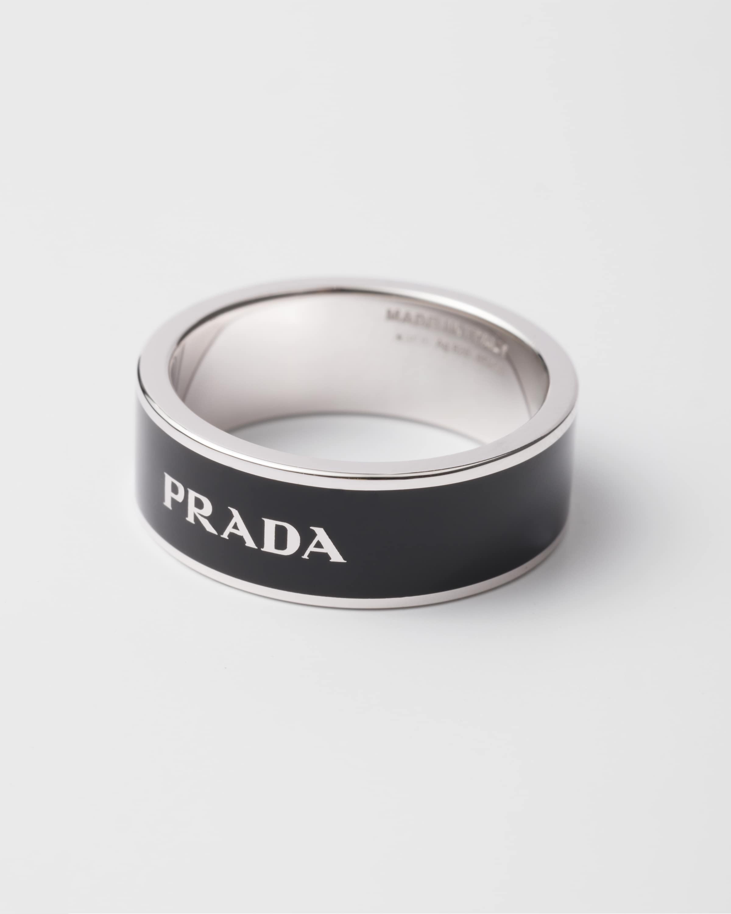 Enameled silver ring - 2