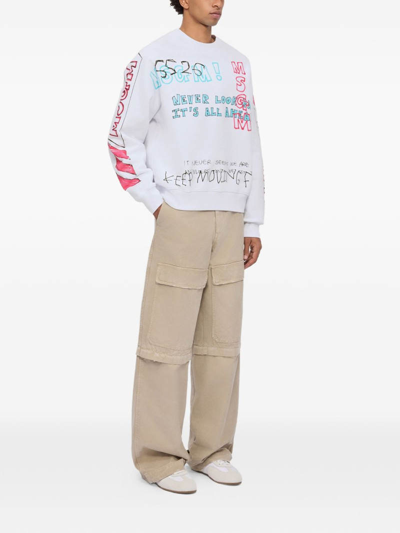 MSGM print-detail sweatshirt outlook