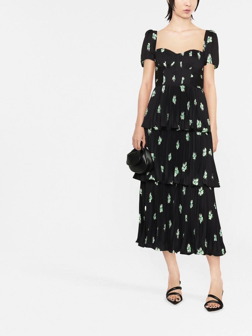 botanical print jersey dress - 2