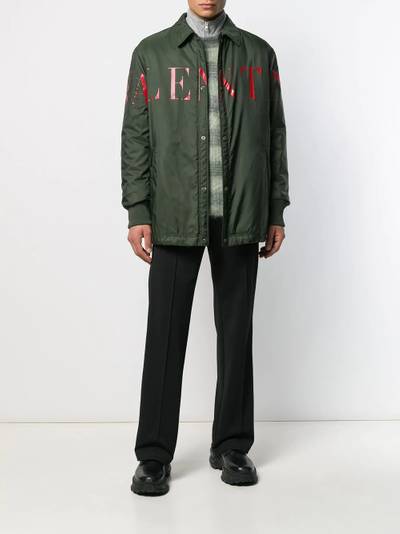 Valentino logo-print shirt jacket outlook