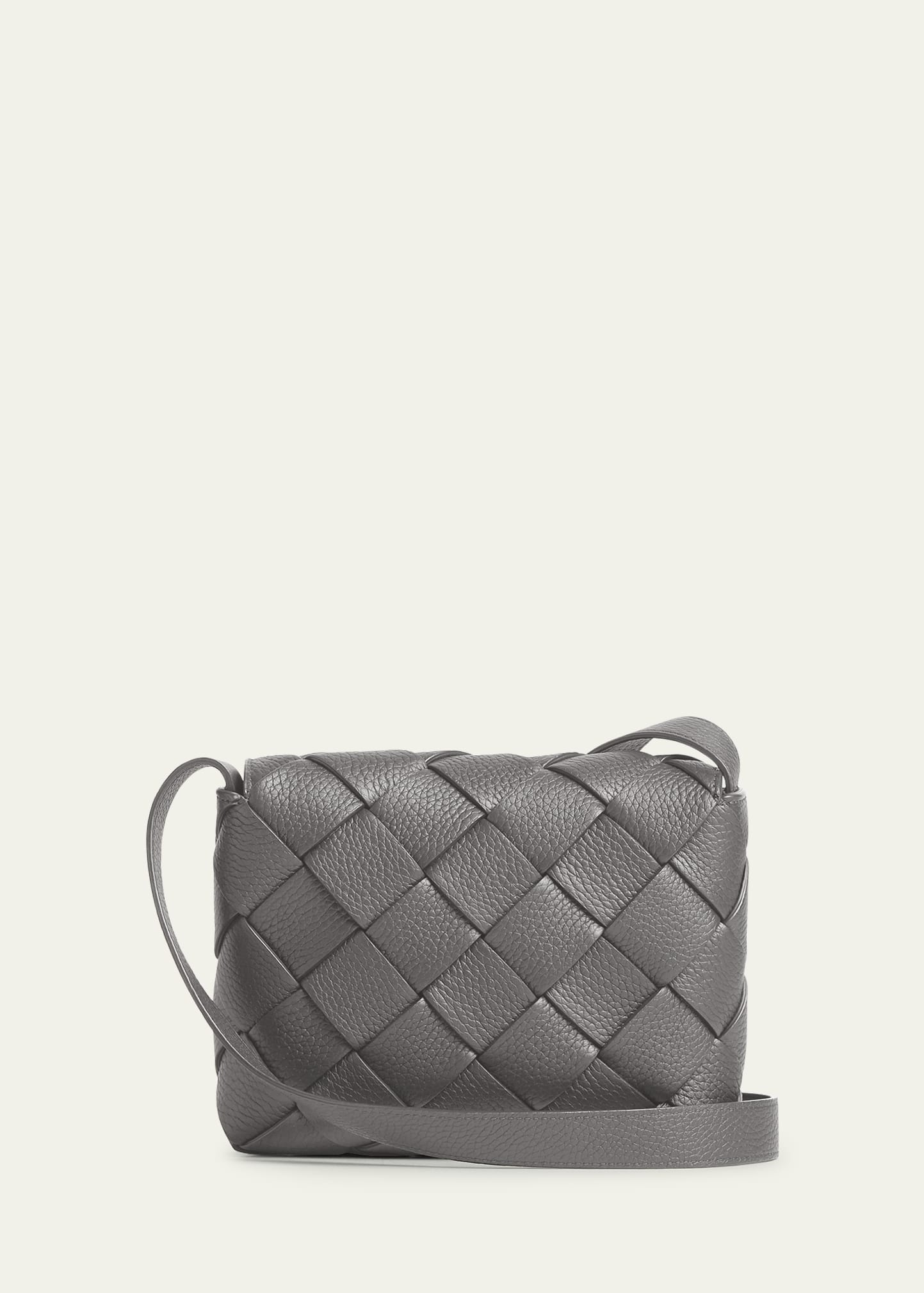 Men's Small Intreccio Leather Crossbody Bag - 3