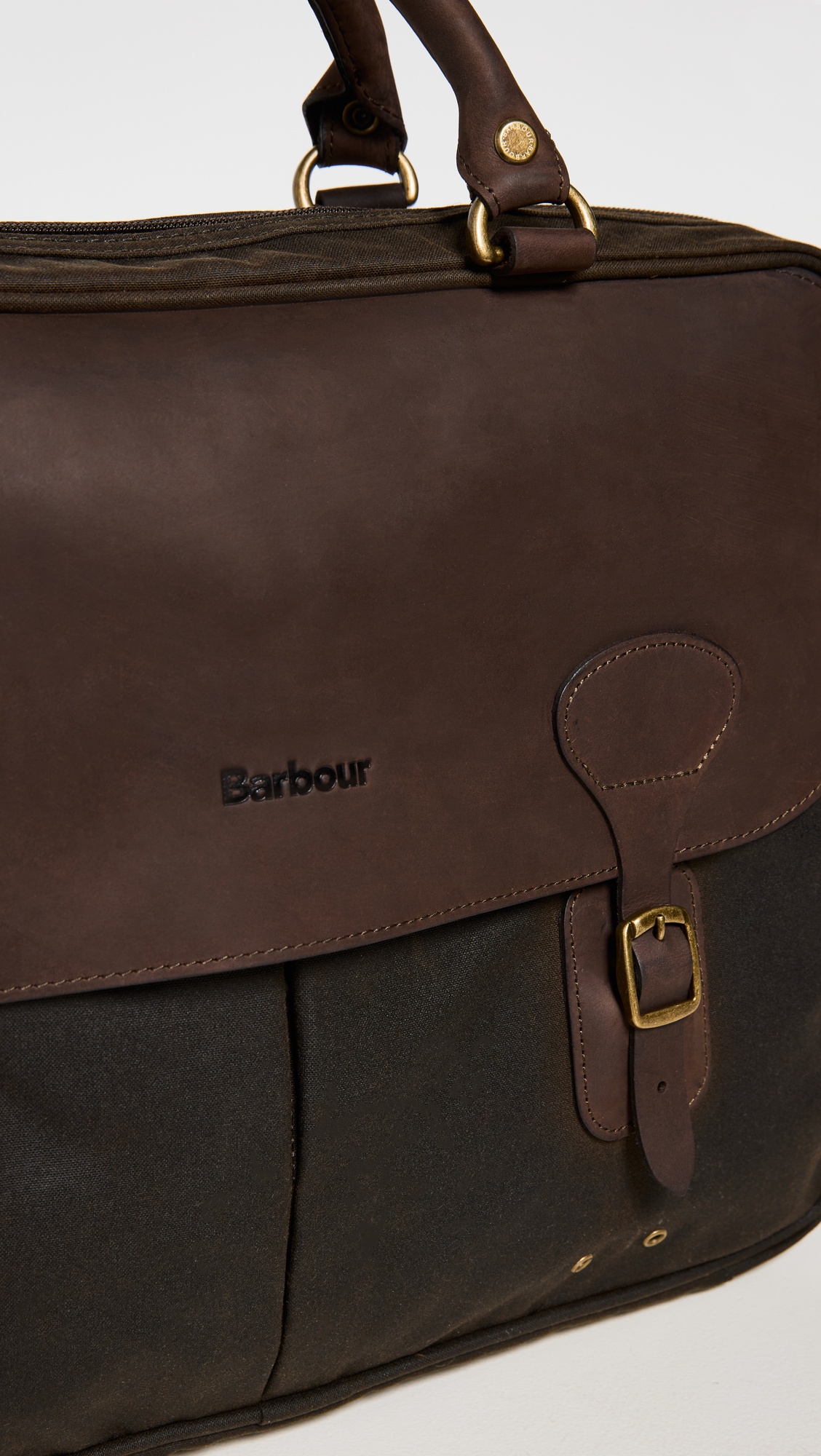 Barbour Wax Leather Briefcase - 4