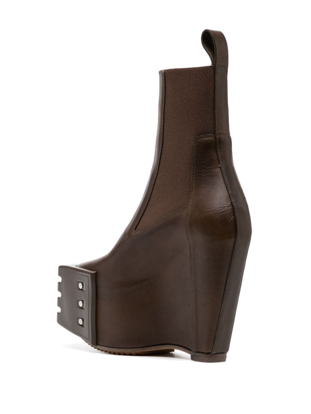 grilled wedge beatle boots - 3