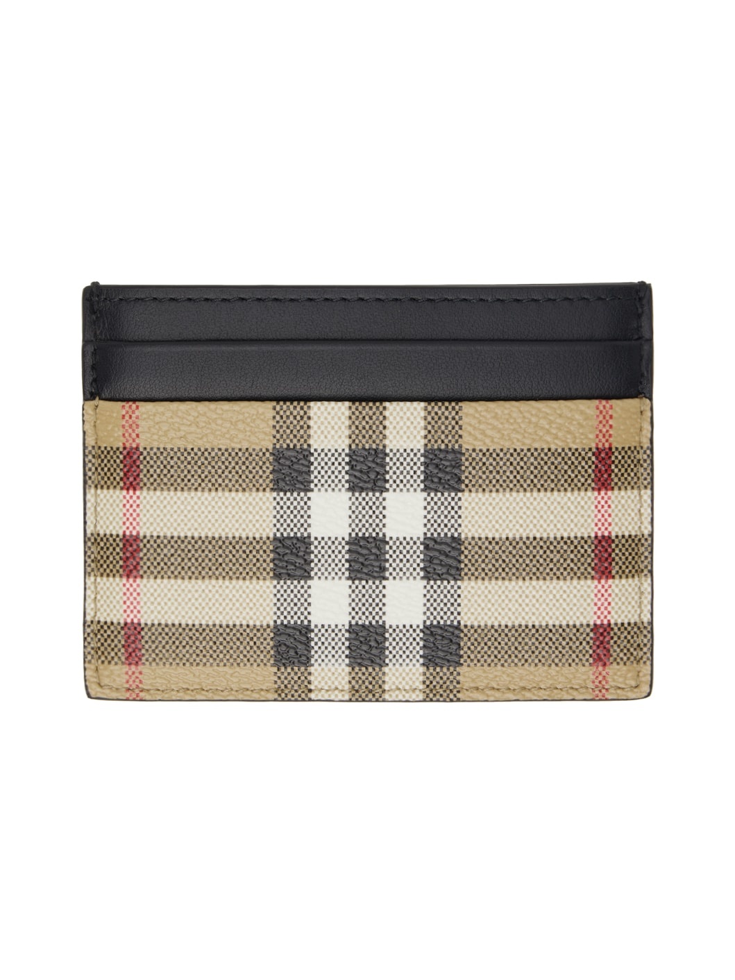 Beige Check Card Holder - 1