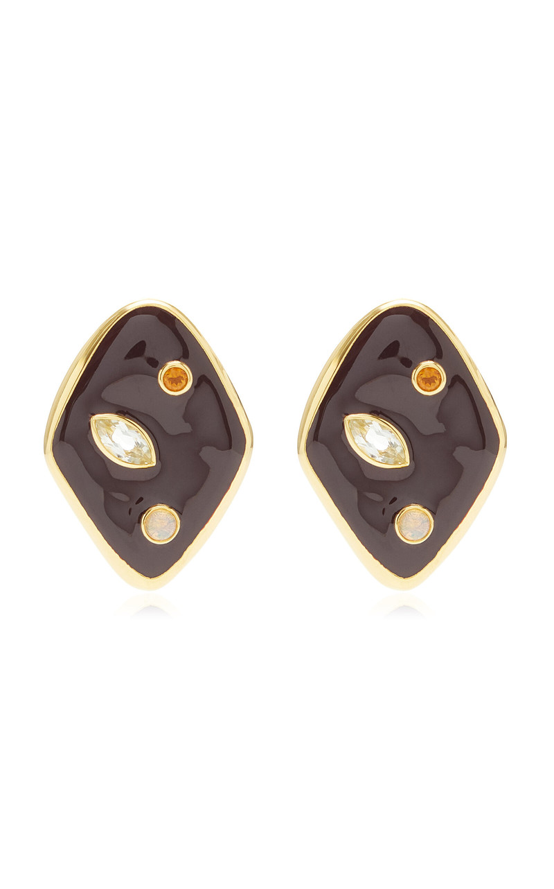 Nico Dot Earrings brown 1