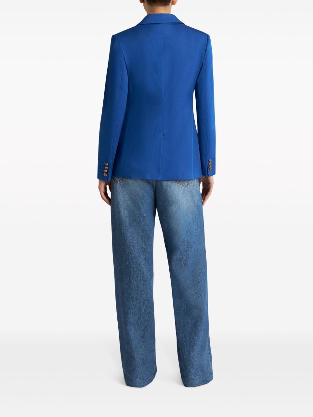 Pegaso-buttons stretch-cotton blazer - 3