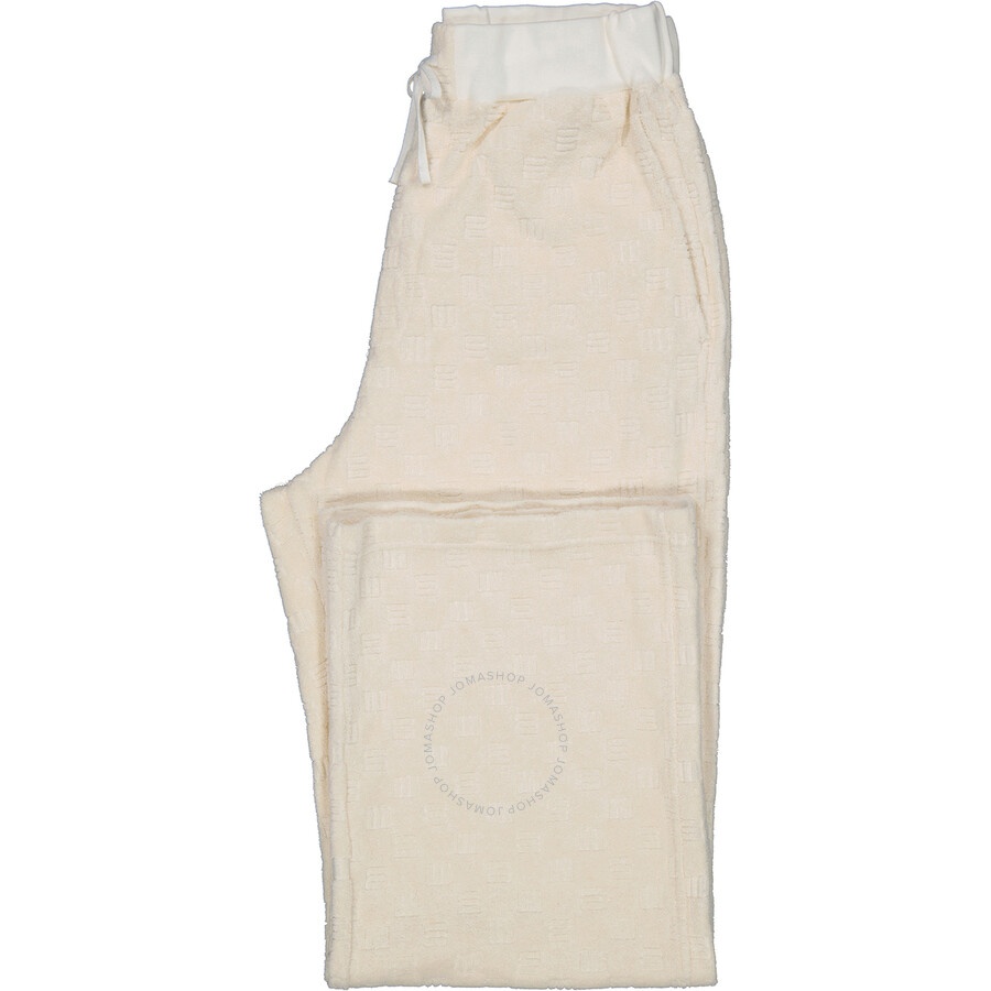 Ambush Asparagus White Cotton Blend Monogram Sweatpants - 7