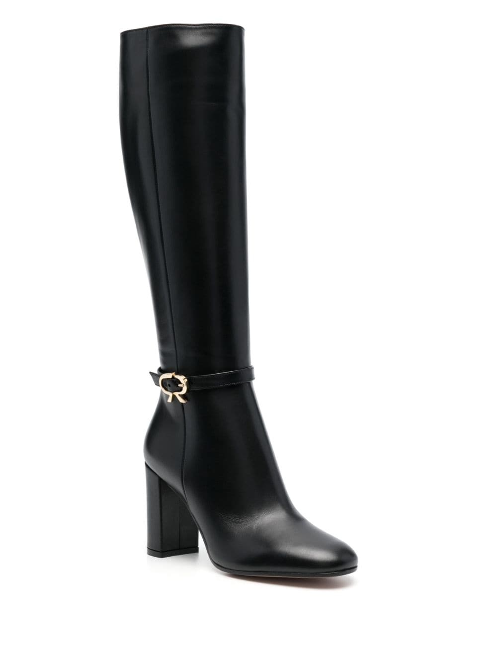 Ribbon 85mm leather boots - 2
