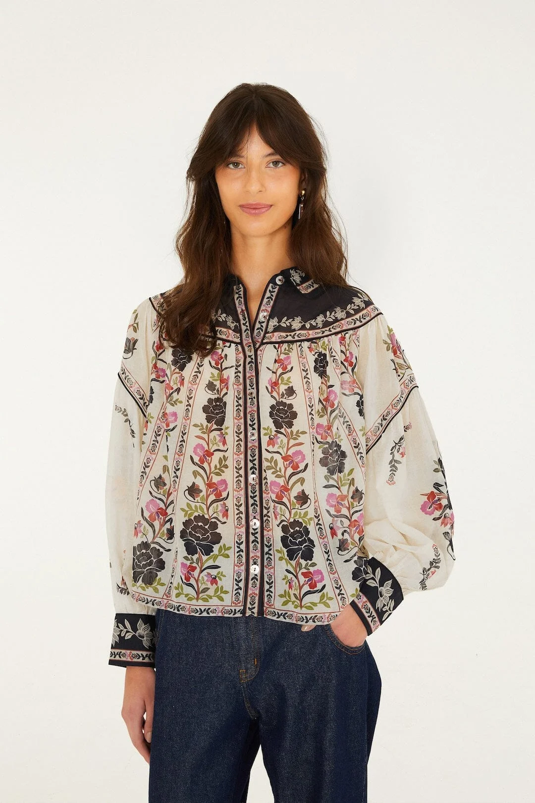Delicate Floral Blouse - 1