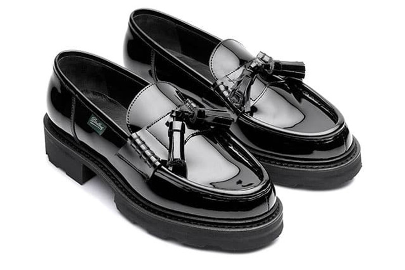 Aubin Black Varnish - Rubber Sole 2