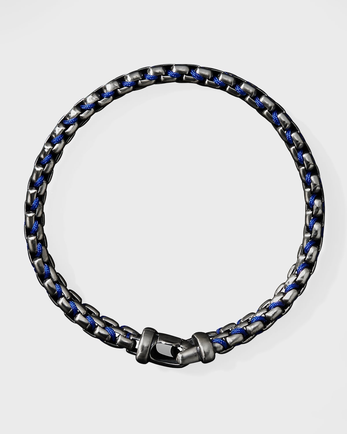 Men's Woven Box Chain Bracelet in Silver, 12mm - 2