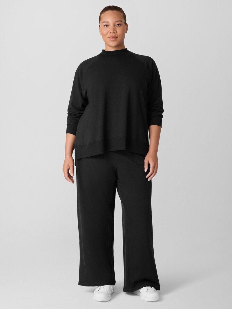 Cozy Brushed Terry Hug Mock Neck Top 6