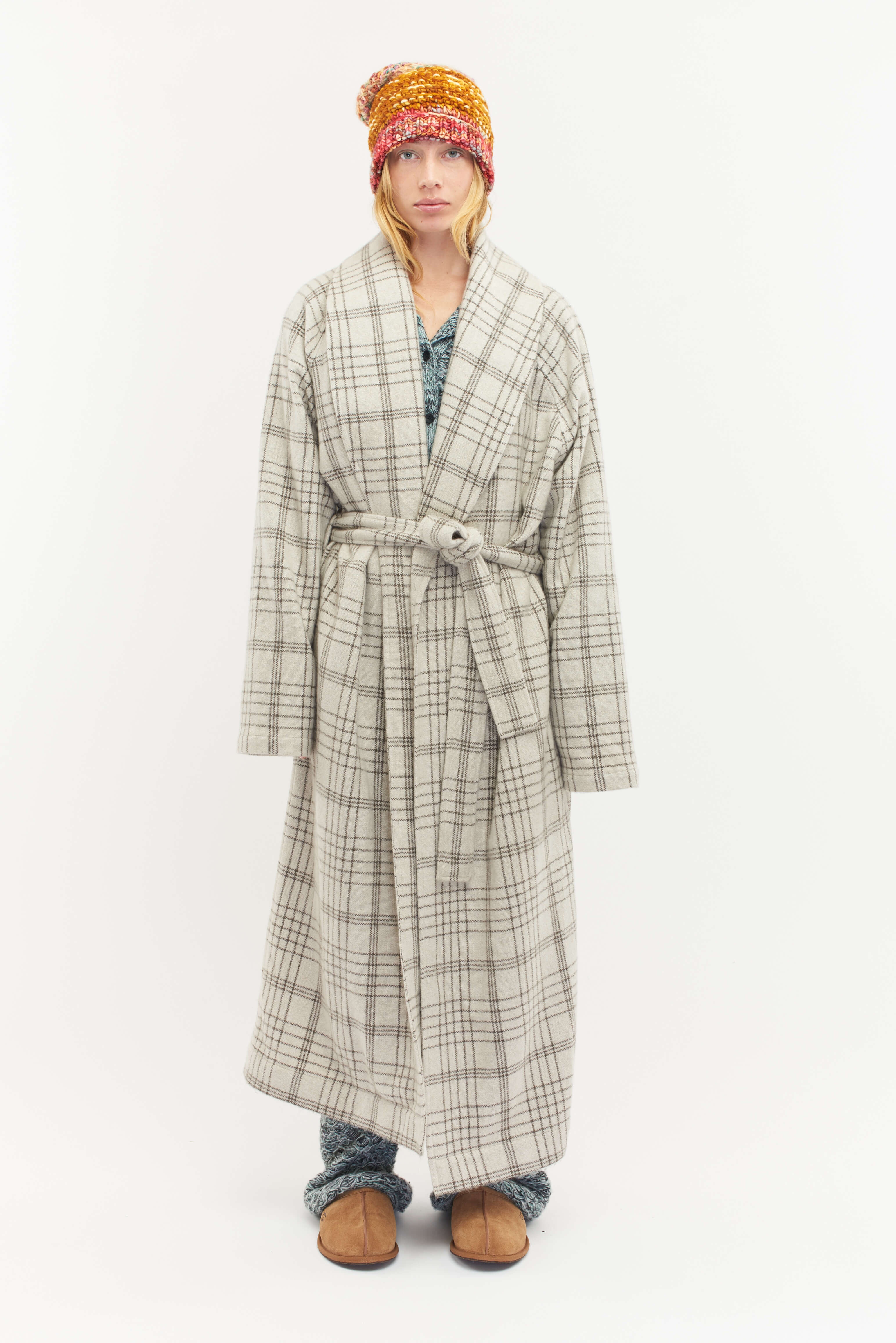 SABLE PLAID OVERCOAT - 3