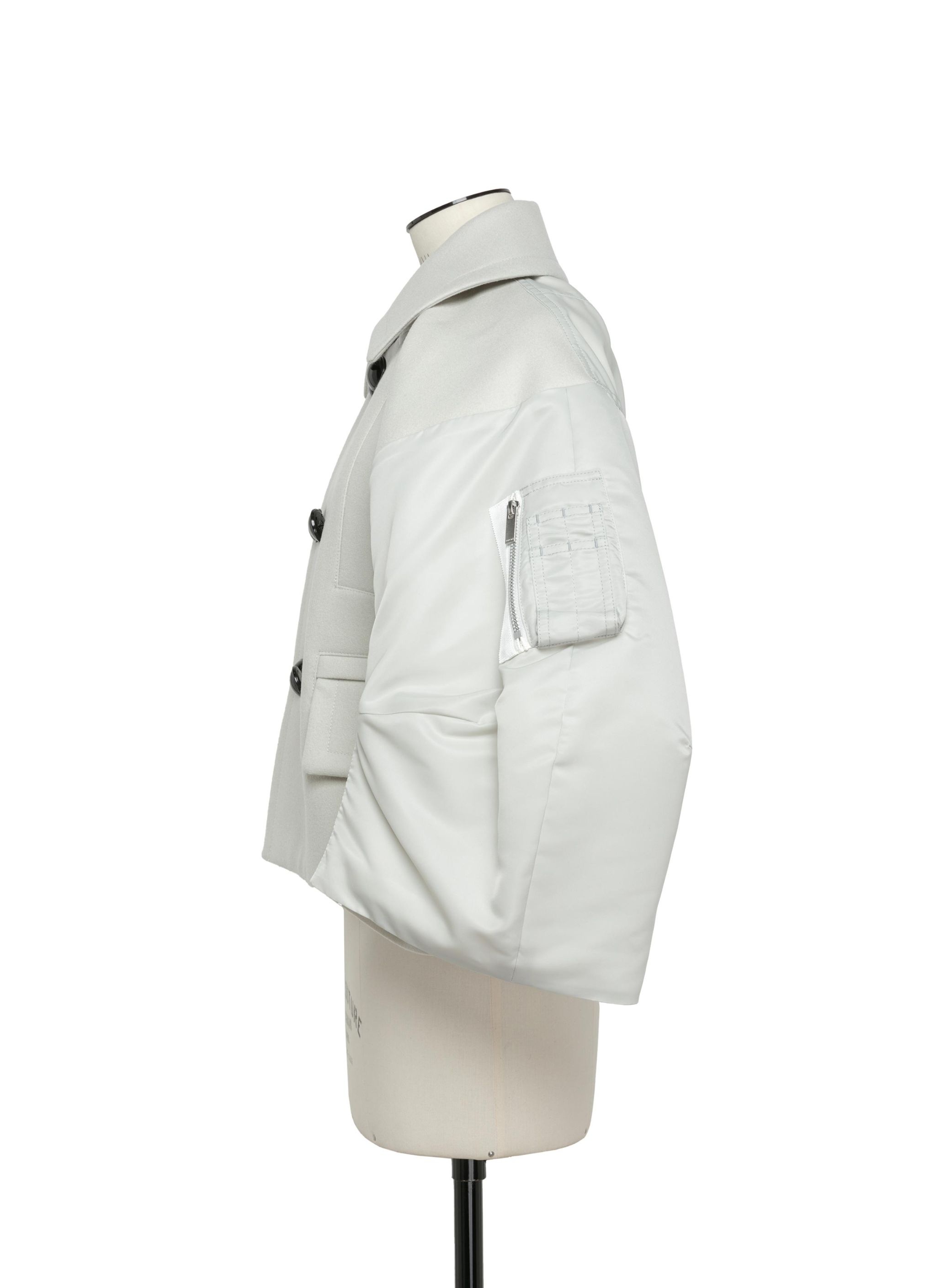 Wool Melton x Nylon Twill Jacket - 2