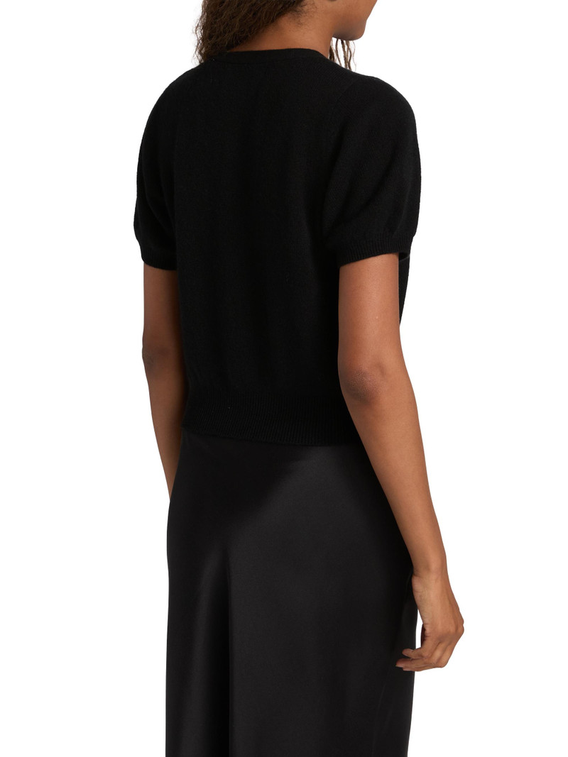 Women's Arella Puff-Sleeve Cashmere Cardigan - Black 5
