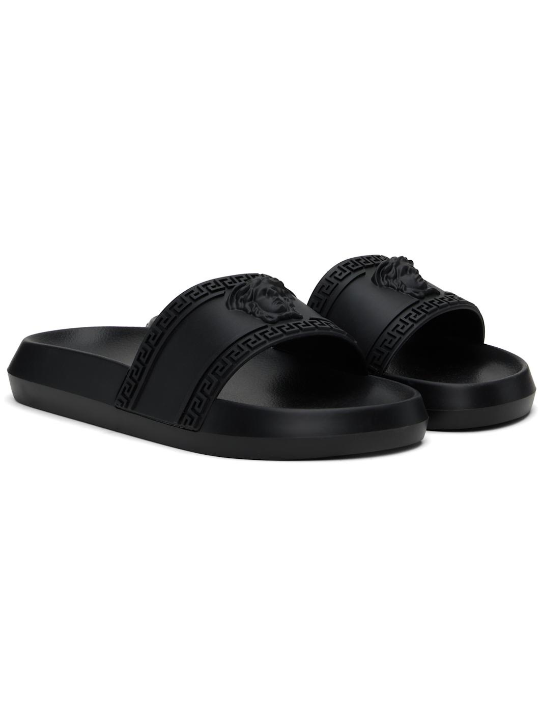 Black Palazzo Pool Slides - 4