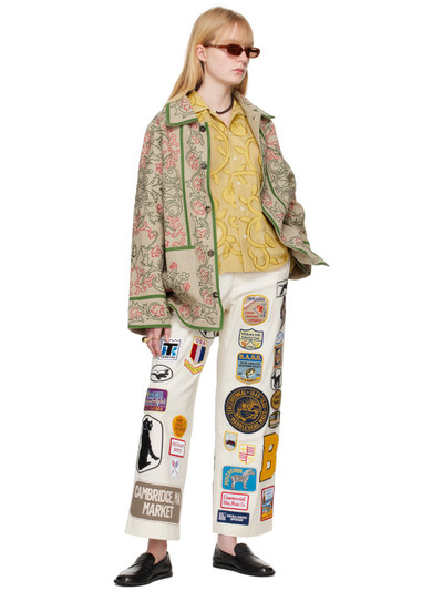 BODE Brown Embroidered Trumpetflower Coat outlook