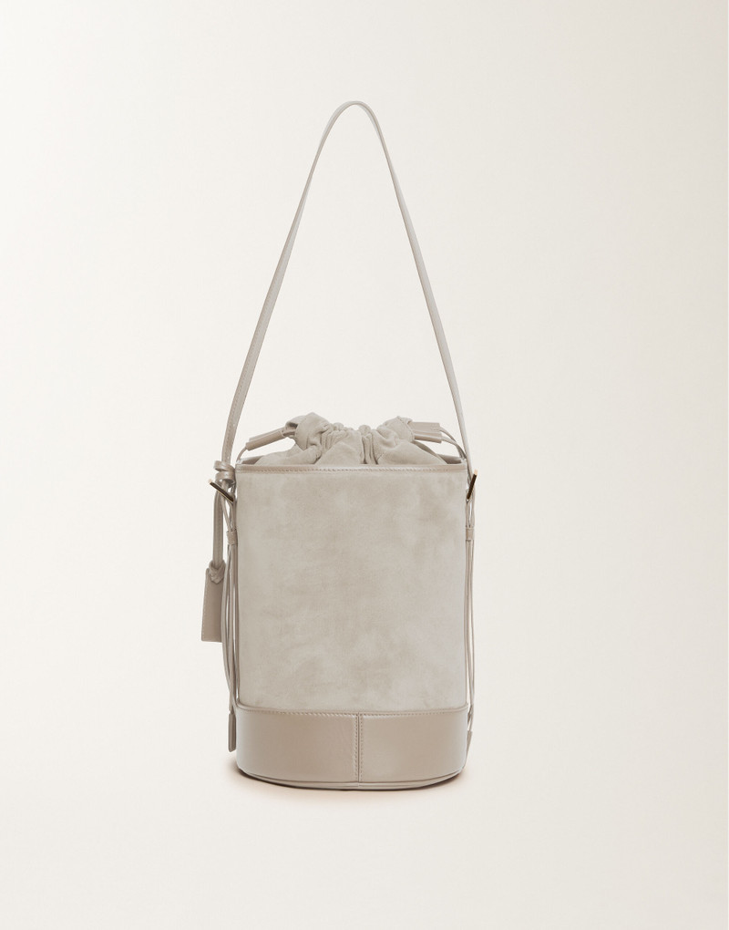 Suede and leather bucket bag 3