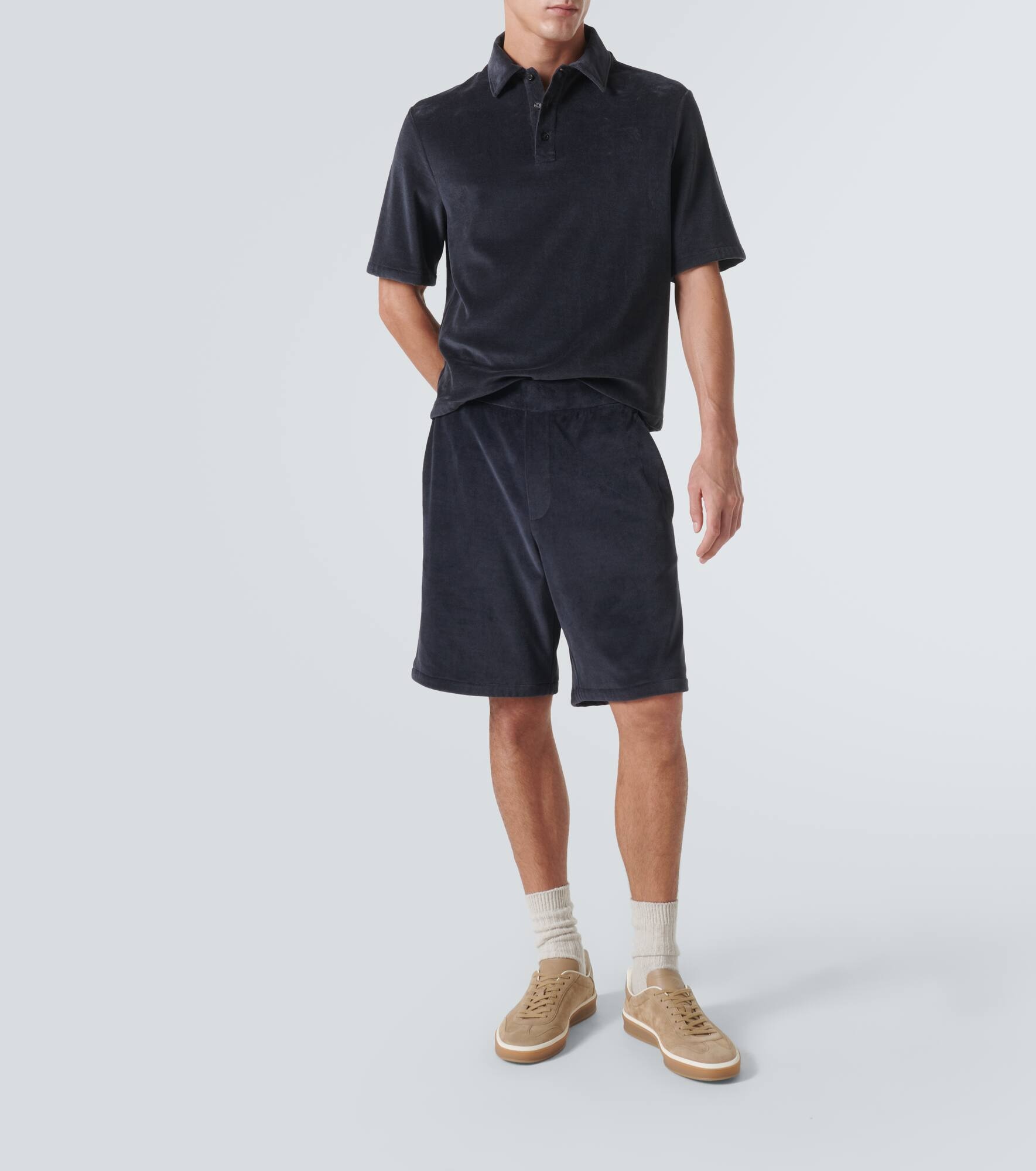 Murano cotton and silk velour Bermuda shorts - 2