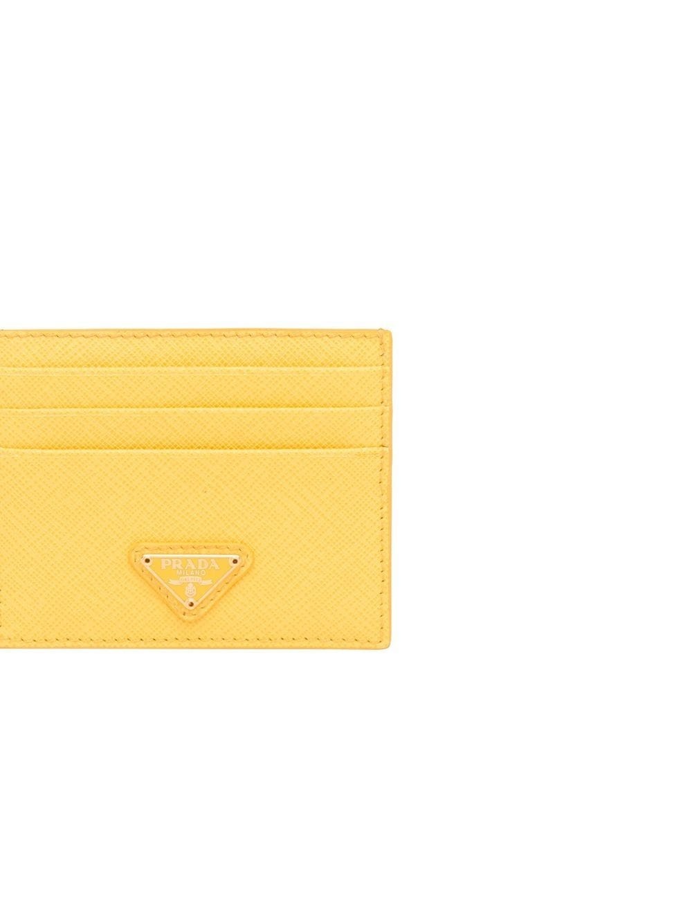 triangle-logo leather cardholder - 3