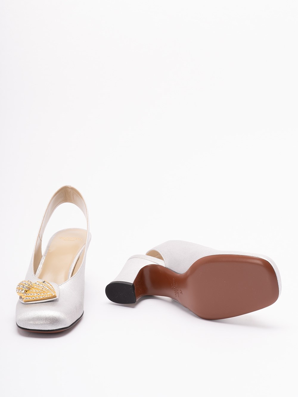 `Valentino Garavani Adamantine` Slingbacks - 4