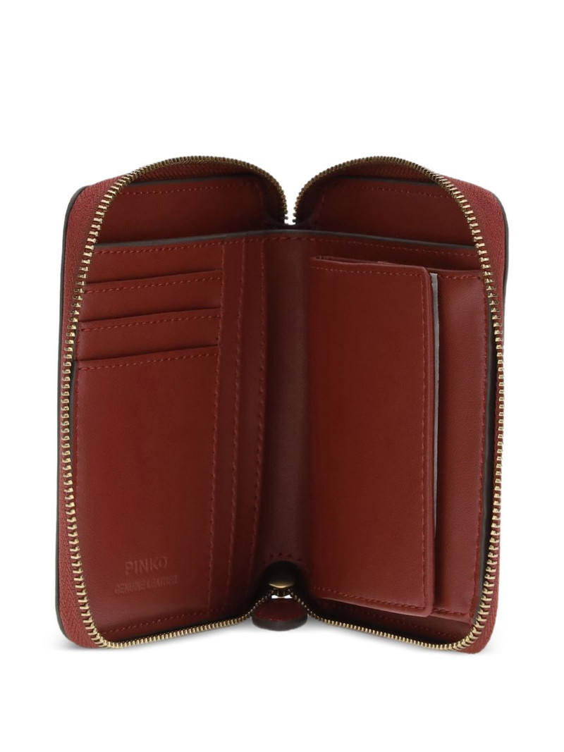 zip-around appliqué leather wallet 3