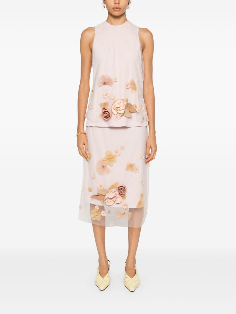 VIKTOR & ROLF floral-appliqué skirt outlook