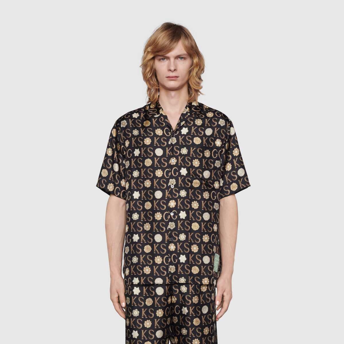 Ken Scott x Gucci print silk bowling shirt - 5