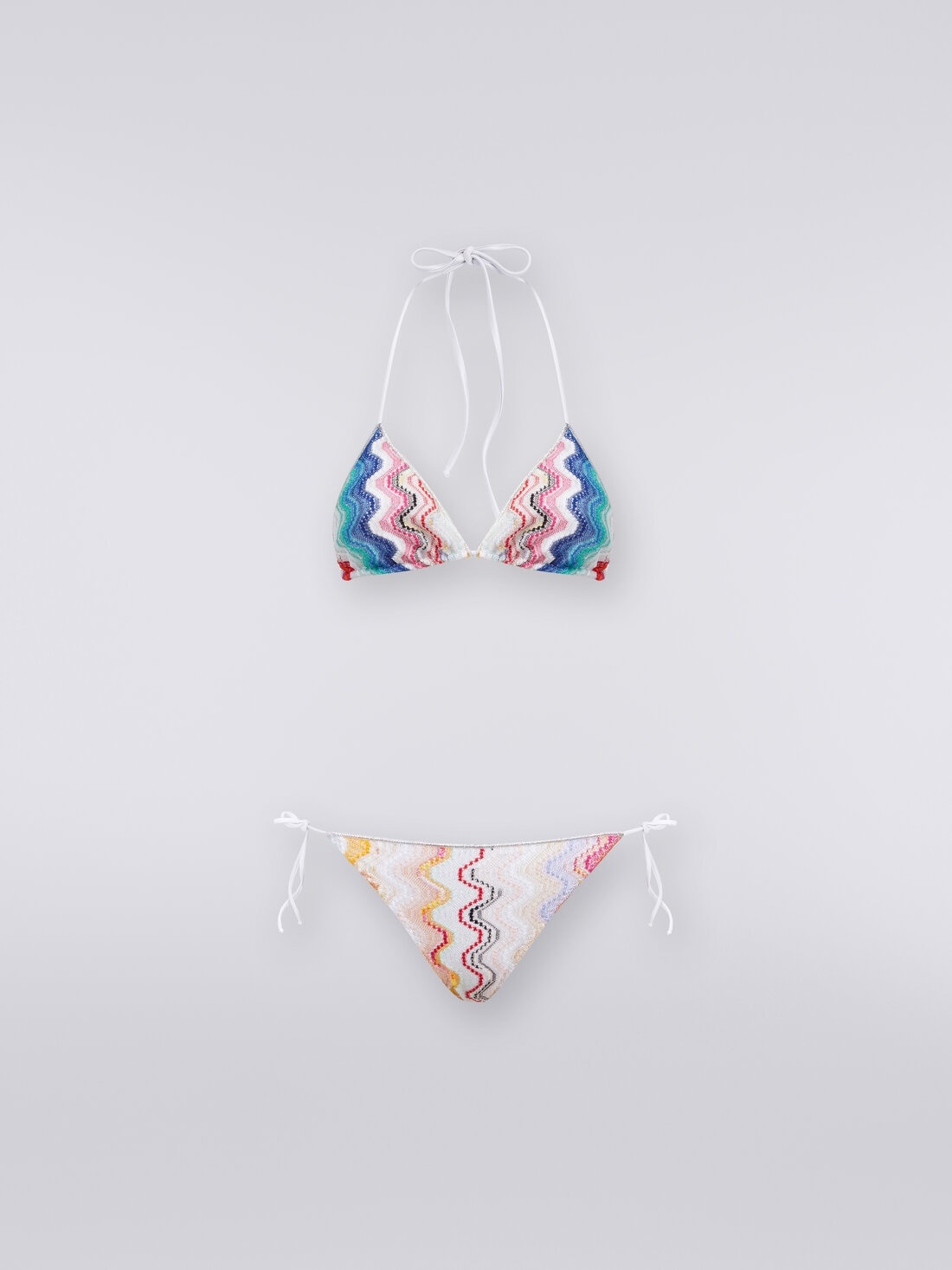 Wave motif bikini with lurex - 1