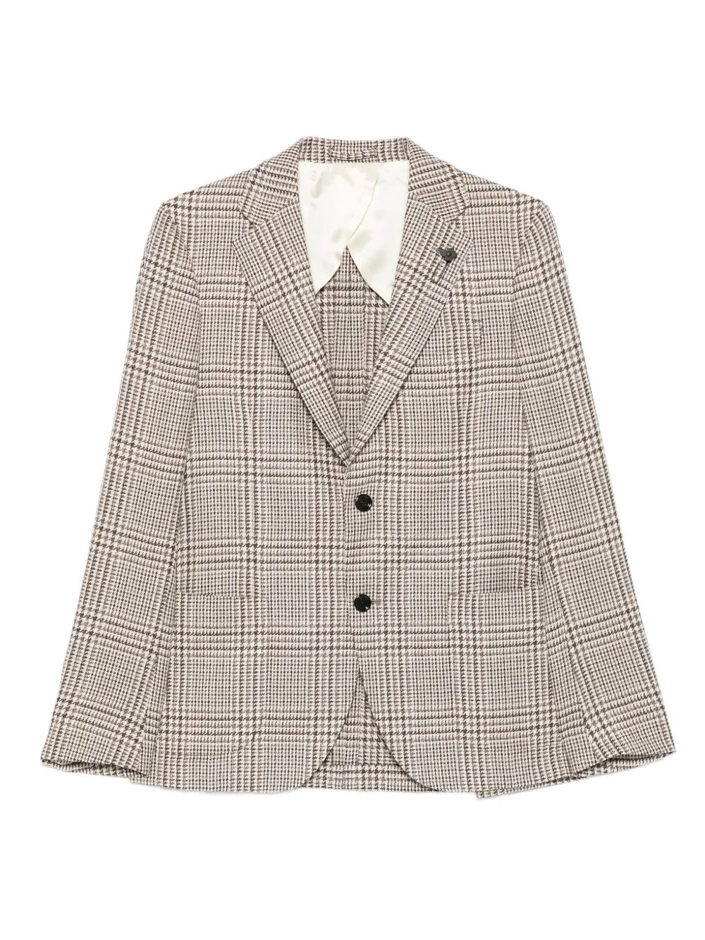 checked wool jacket - 1