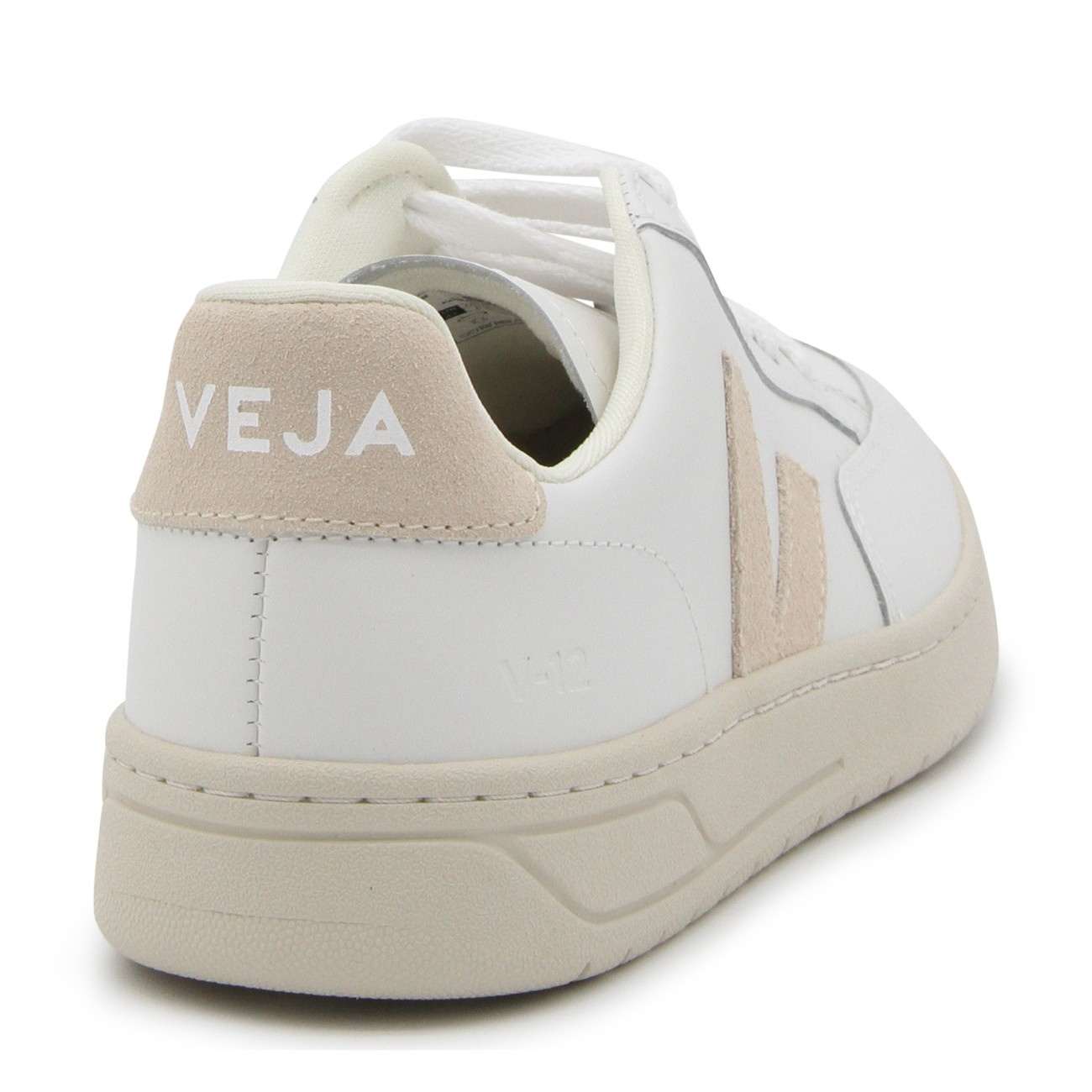 white and pink leather v-12 sneakers - 3