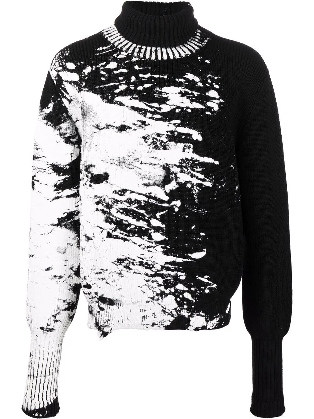 paint-splatter roll-neck jumper - 1