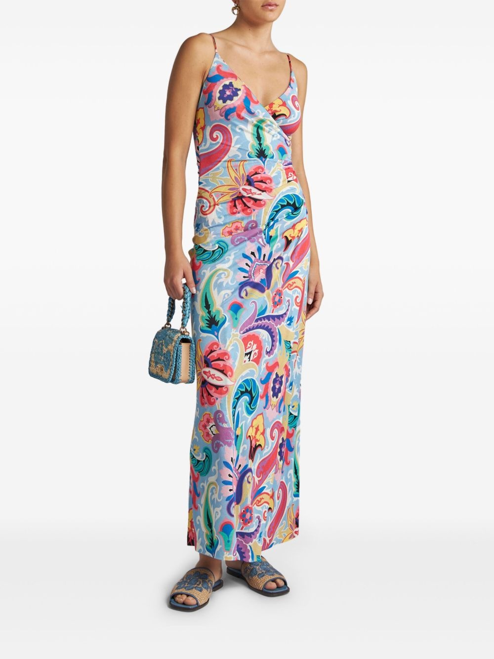 long floral-print dress - 2