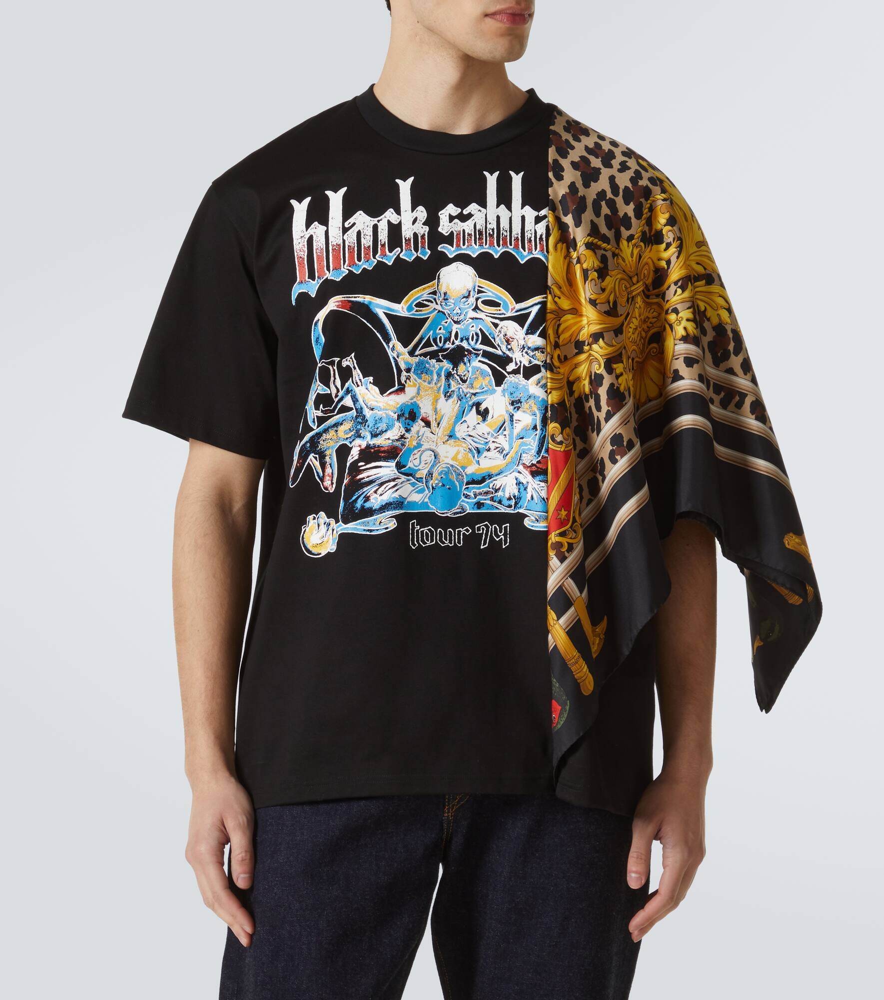 Black Sabbath caped cotton jersey T-shirt - 3