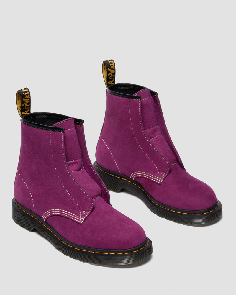 1460 LACELESS Nubuck Slip On Boots 5