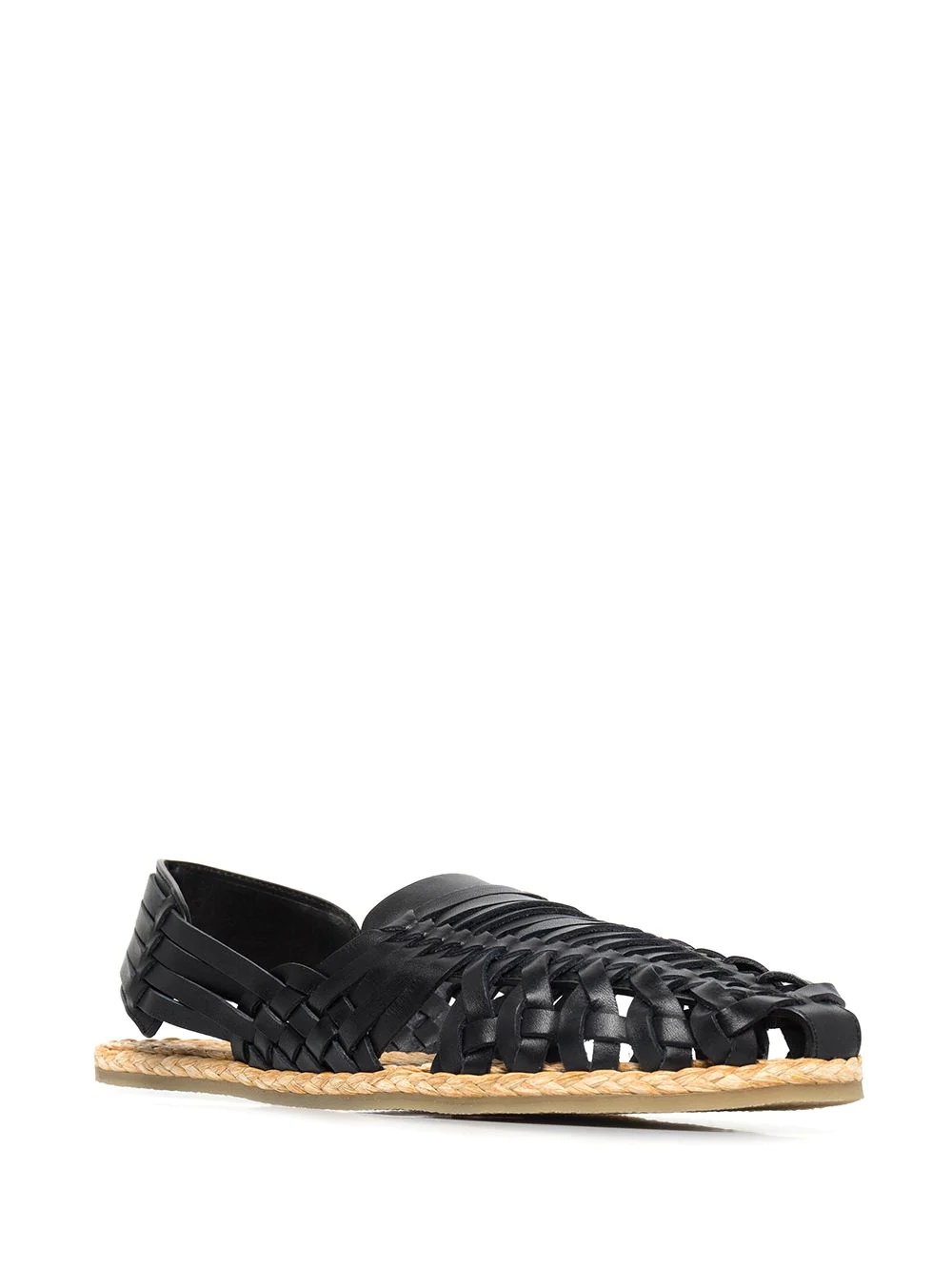 interwoven leather slingback sandals - 2