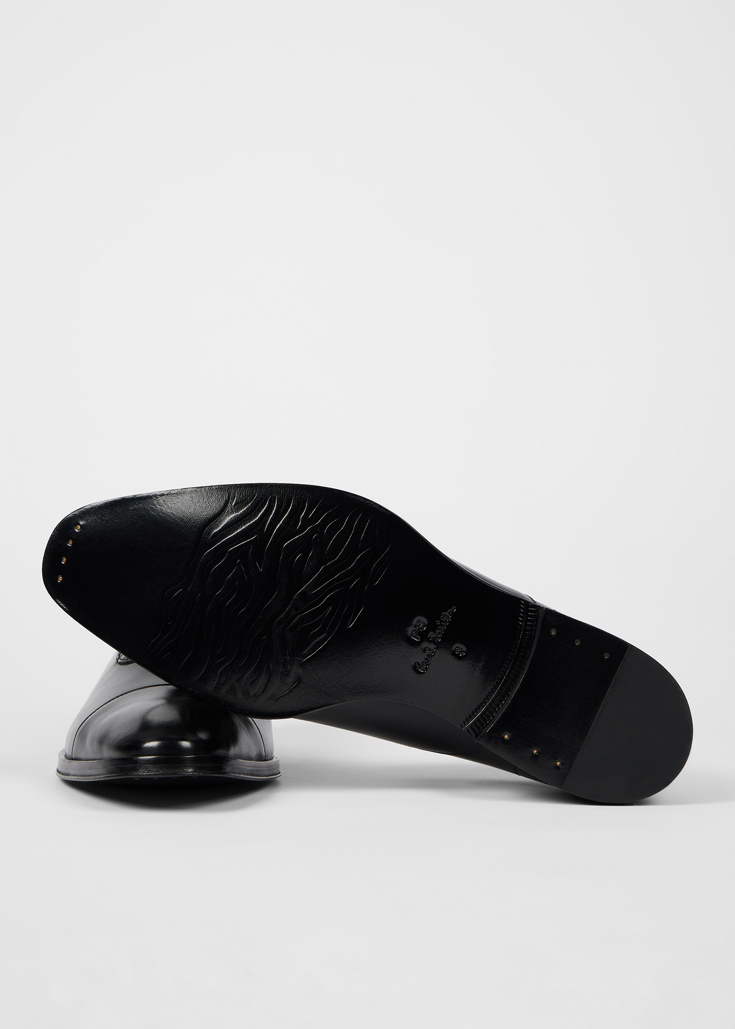 Black Leather 'Portman' Shoes - 2