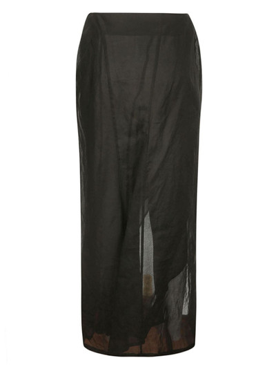 Yohji Yamamoto asymmetric midi skirt outlook