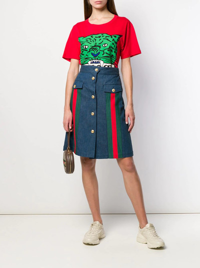 GUCCI A-line denim skirt outlook