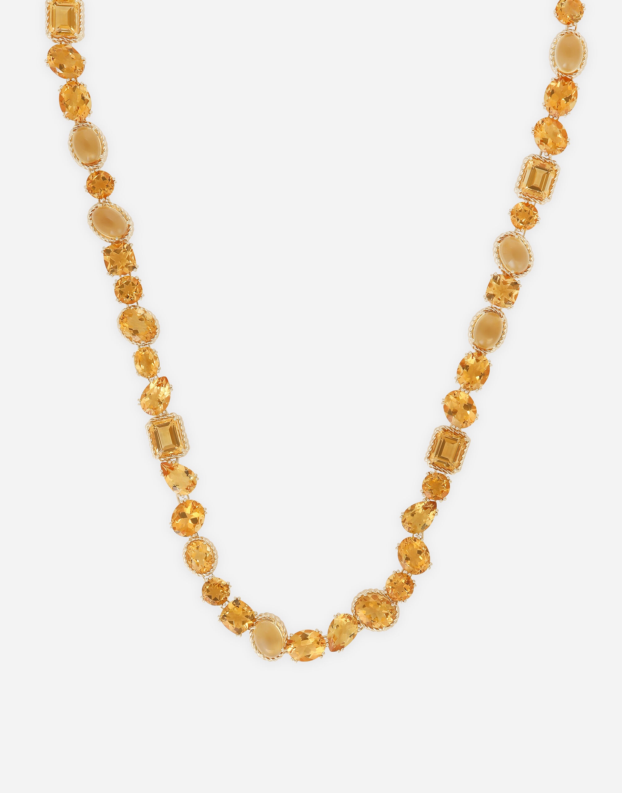 Rainbow Monochrome Necklace 18-carat yellow gold and citrines - 3