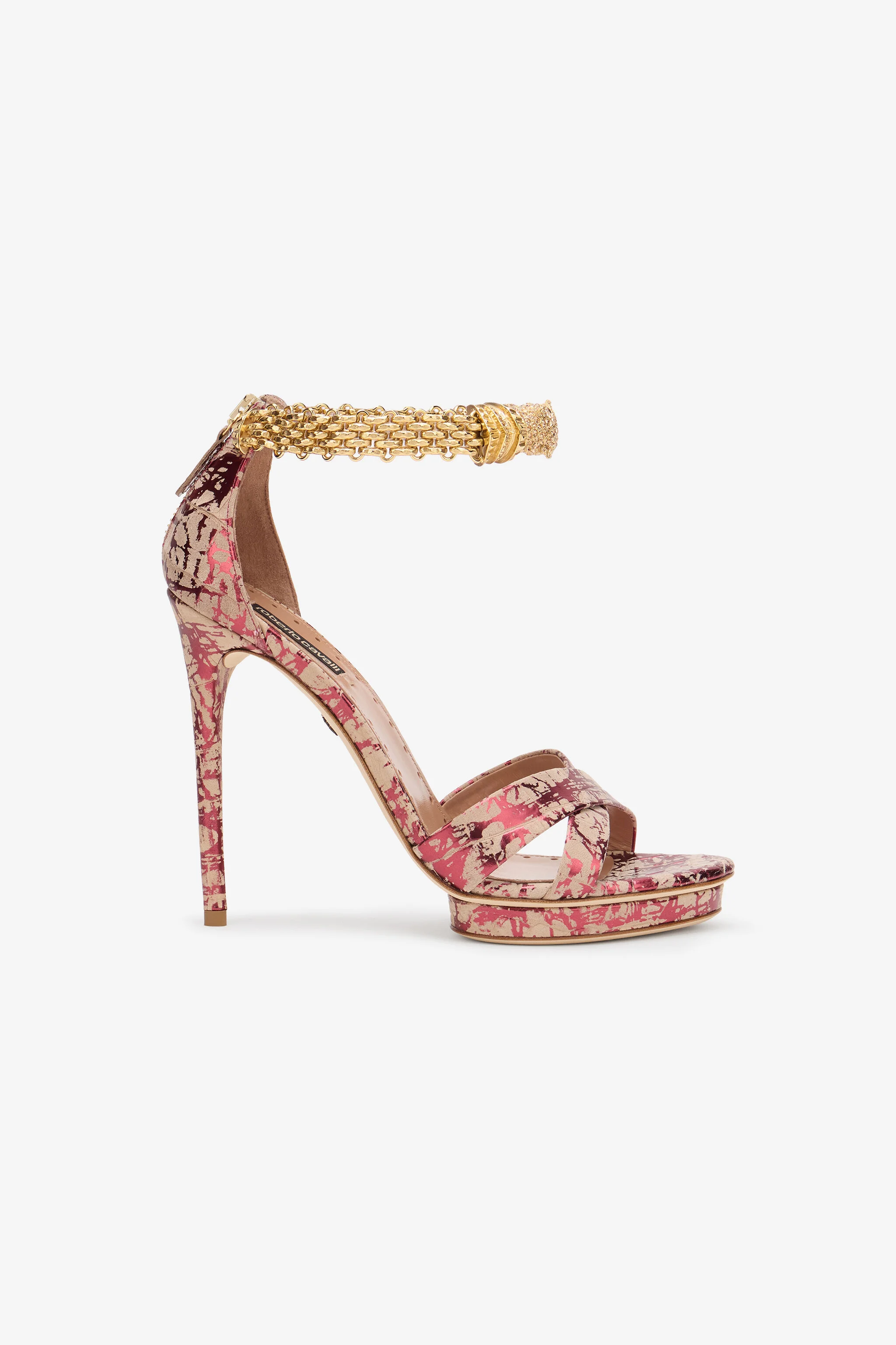 Roar Burgundy Laminated Leather Sandal - 1