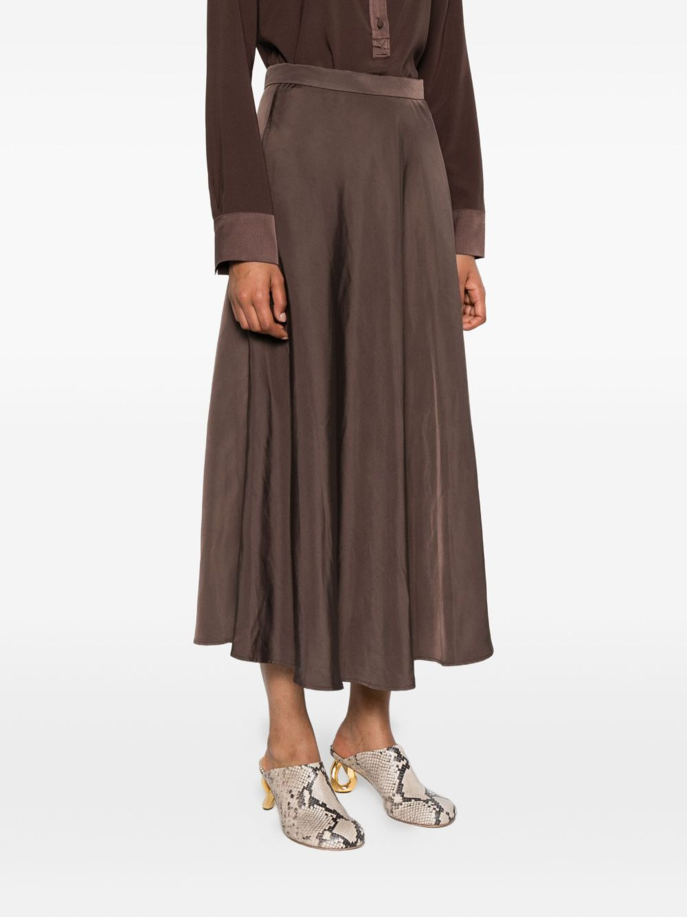 high-waisted a-line midi skirt - 3