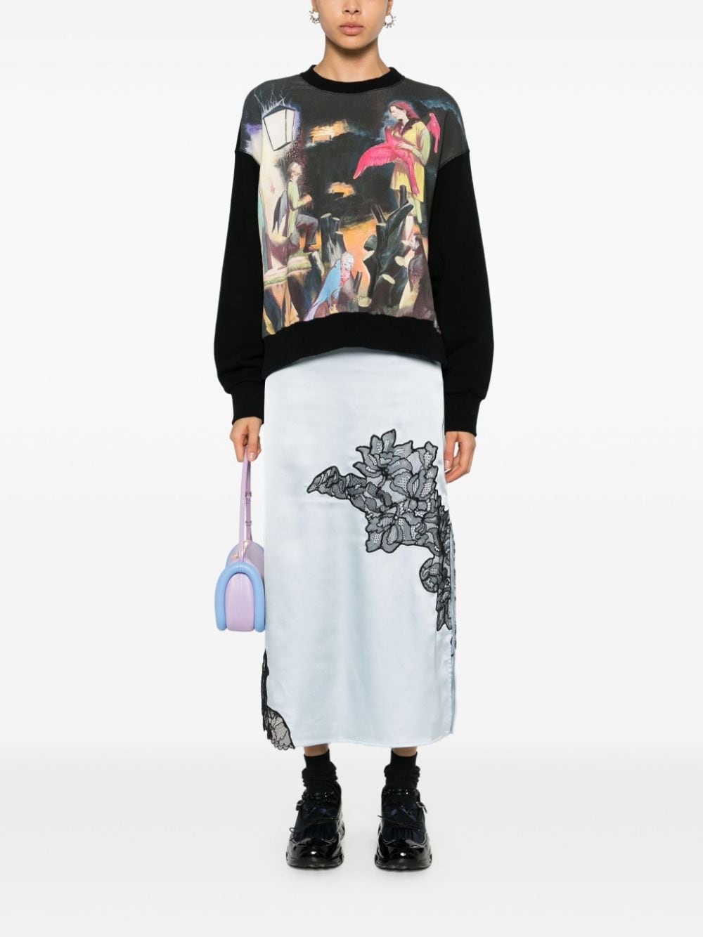 GANNI SATIN LACE SKIRT | suitnegozi | REVERSIBLE
