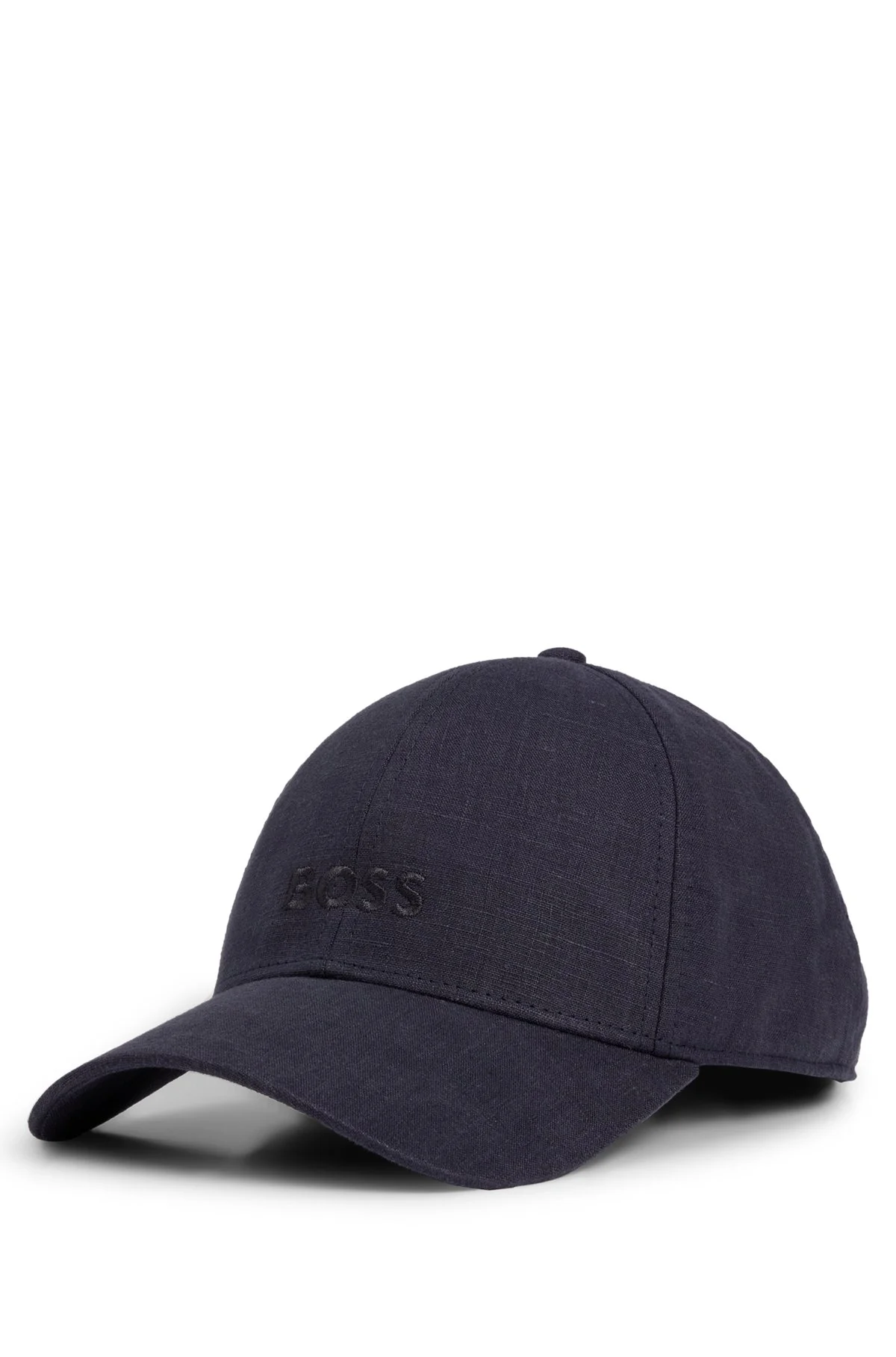 LINEN CAP WITH EMBROIDERED LOGO - 1