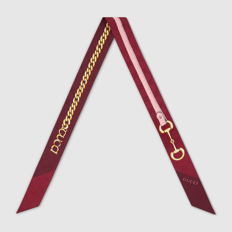 GUCCI Printed silk twill ribbon outlook