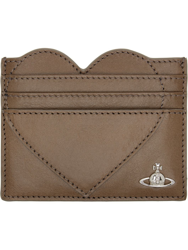 Brown Heart Card Holder 1