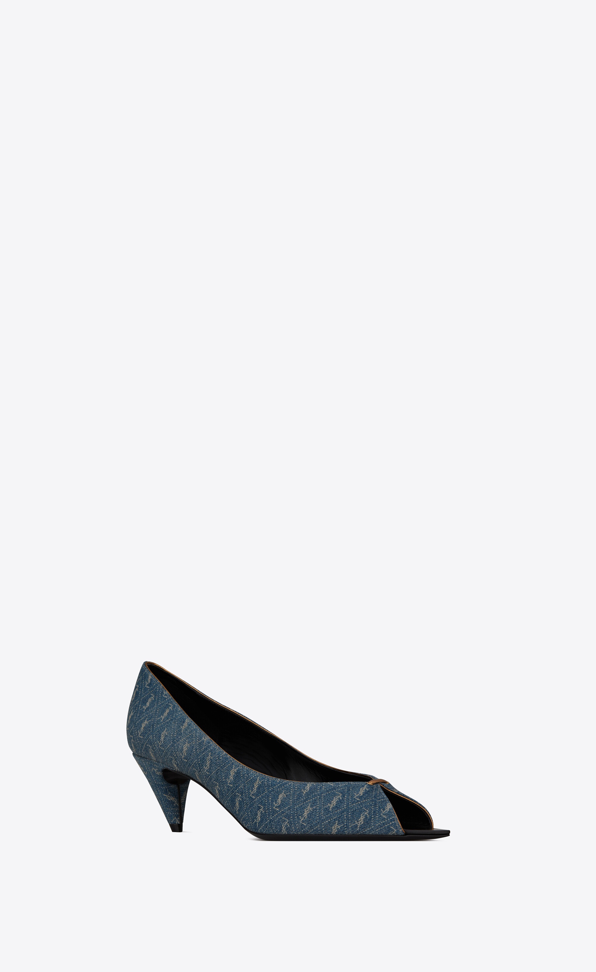 lola pumps in monogram denim - 3