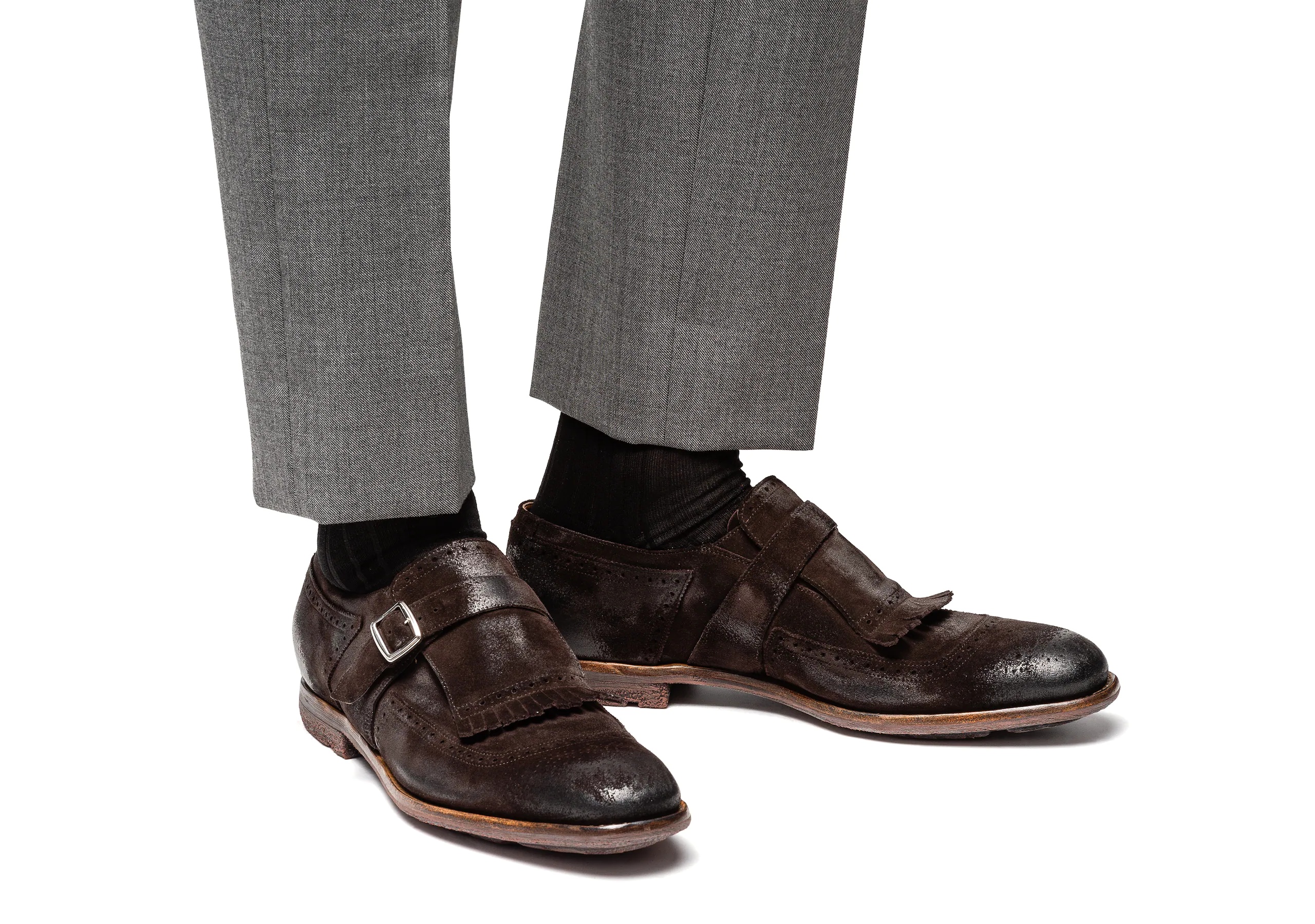 Shanghai
Vintage Suede Buckle Loafer Brown - 5