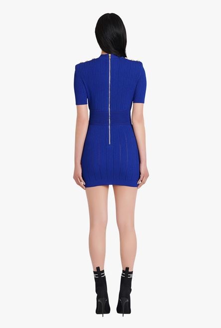 Short “gitane” blue eco-designed  knit dress - 3