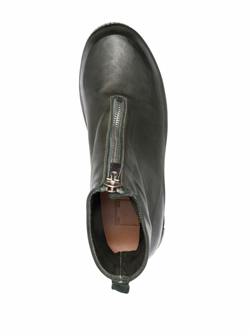 zipped leather ankle boots 4